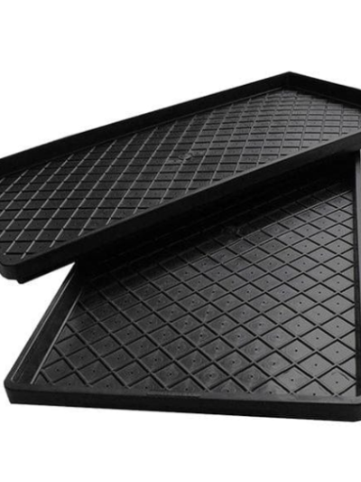 MICROGREEN BLACK TRAYS - Per set 2 Trays (1 with holes 1 without holes)